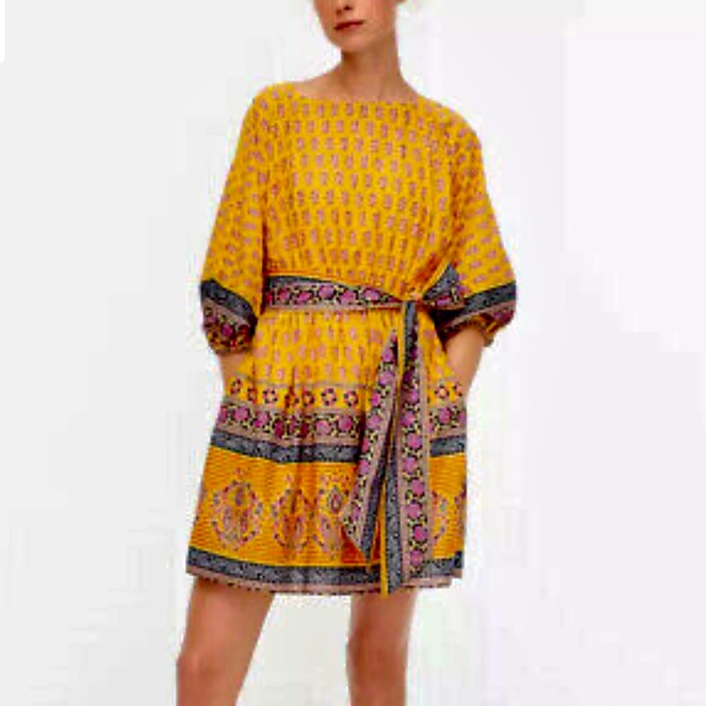 J. Crew Yellow and Black Mini Dress - Picture 3 of 14